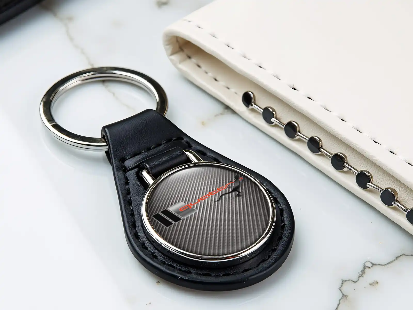 Car Keychain Style Leather Unique Look